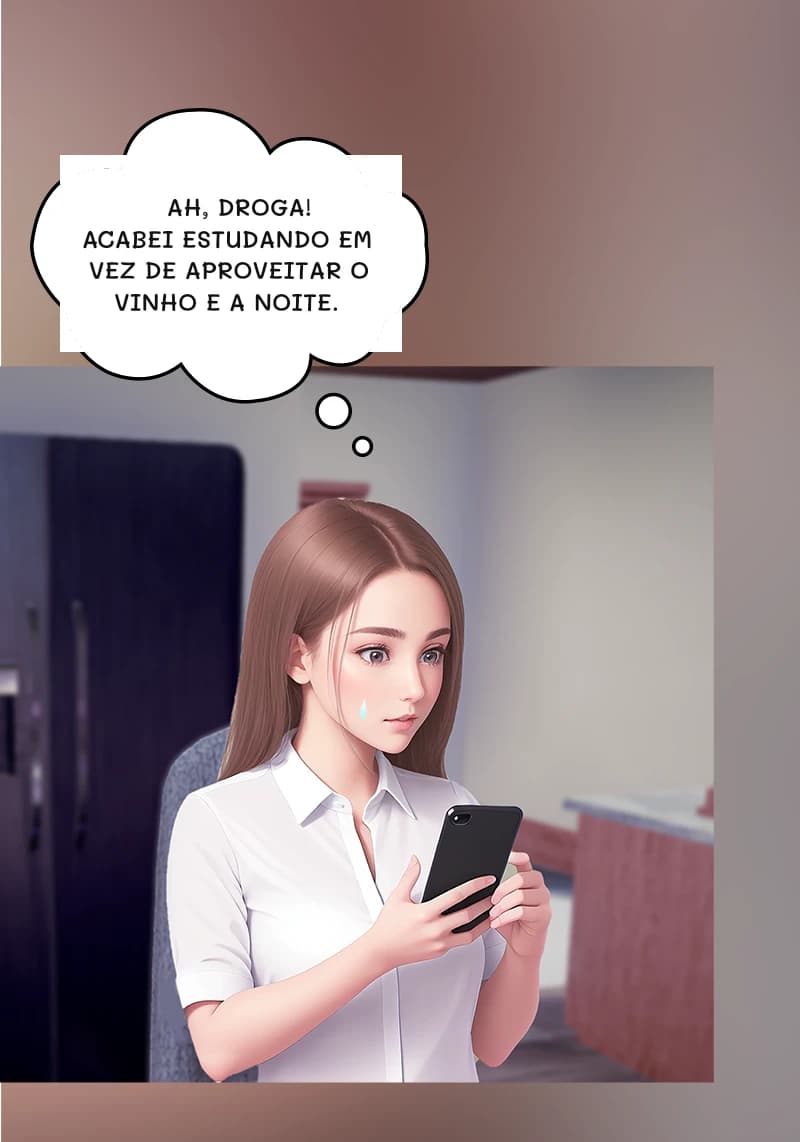 Ah, droga! Acabei estudando em vez de aproveitar o vinho e a noite.
