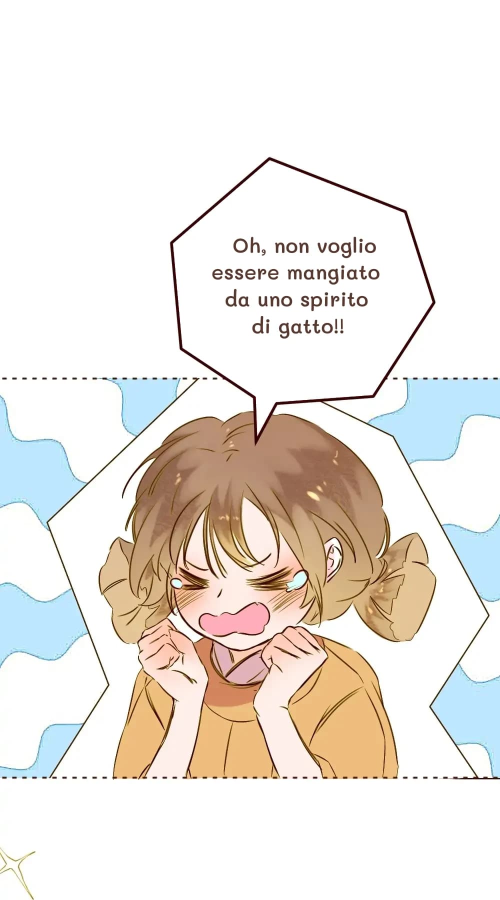 Oh, non voglio essere mangiato da uno spirito di gatto!!