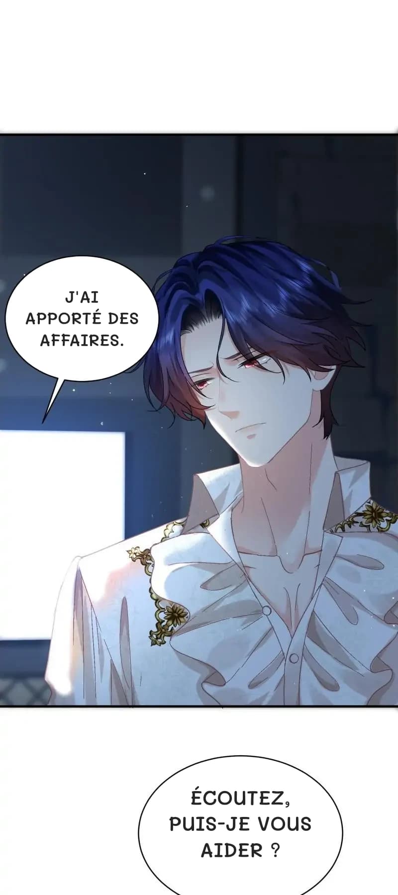 J'ai apporté des affaires.
Écoutez, puis-je vous aider ?