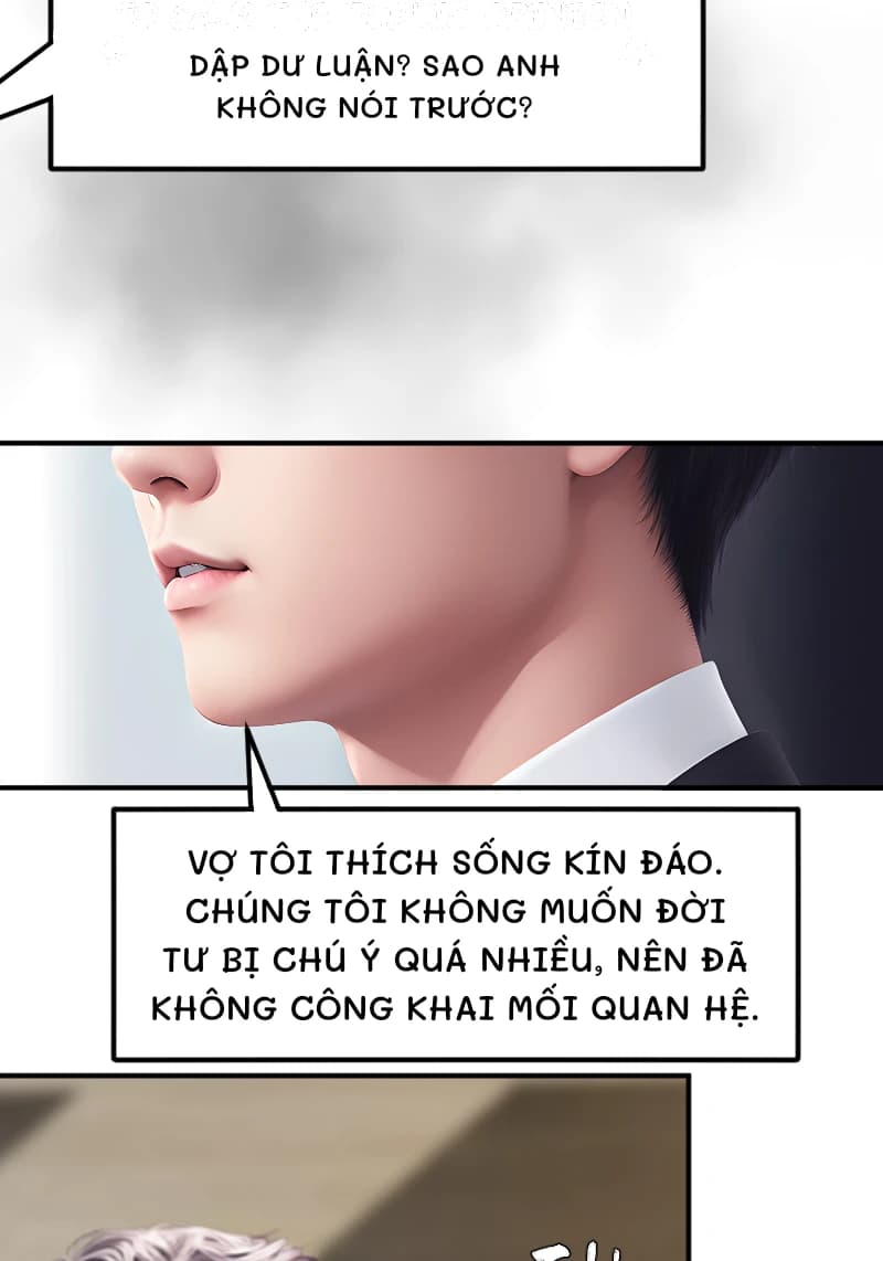 DẬP DƯ LUẬN? SAO ANH KHÔNG NÓI TRƯỚC?
VỢ TÔI THÍCH SỐNG KÍN ĐÁO. CHÚNG TÔI KHÔNG MUỐN ĐỜI TƯ BỊ CHÚ Ý QUÁ NHIỀU, NÊN ĐÃ KHÔNG CÔNG KHAI MỐI QUAN HỆ.