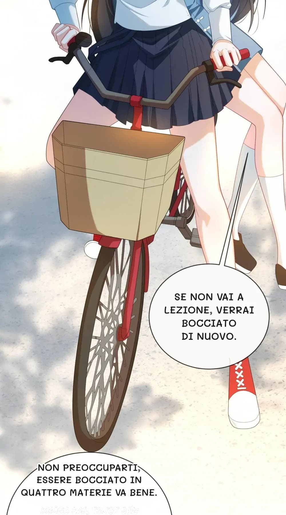 Se non vai a lezione, verrai bocciato di nuovo.
Non preoccuparti, essere bocciato in quattro materie va bene.