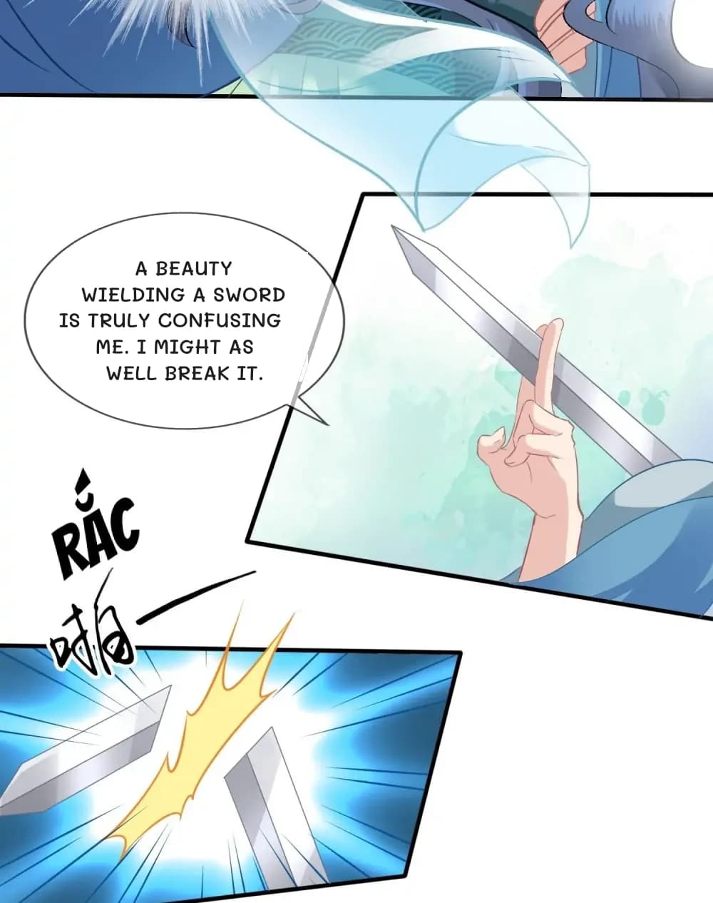 A beauty wielding a sword is truly confusing me. I might as well break it.