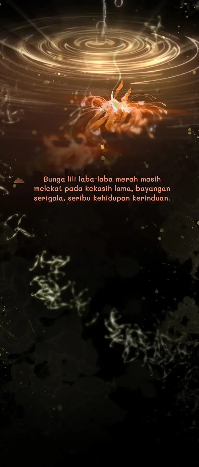 Bunga lili laba-laba merah masih melekat pada kekasih lama, bayangan serigala, seribu kehidupan kerinduan.