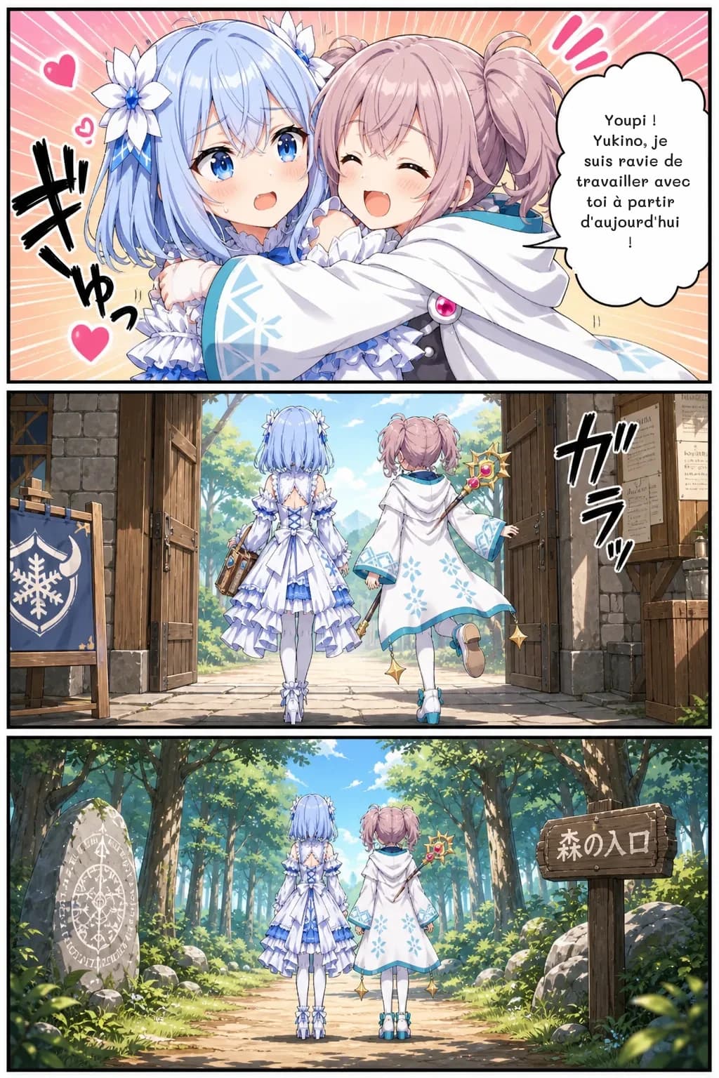 Youpi ! Yukino, je suis ravie de travailler avec toi à partir d'aujourd'hui !