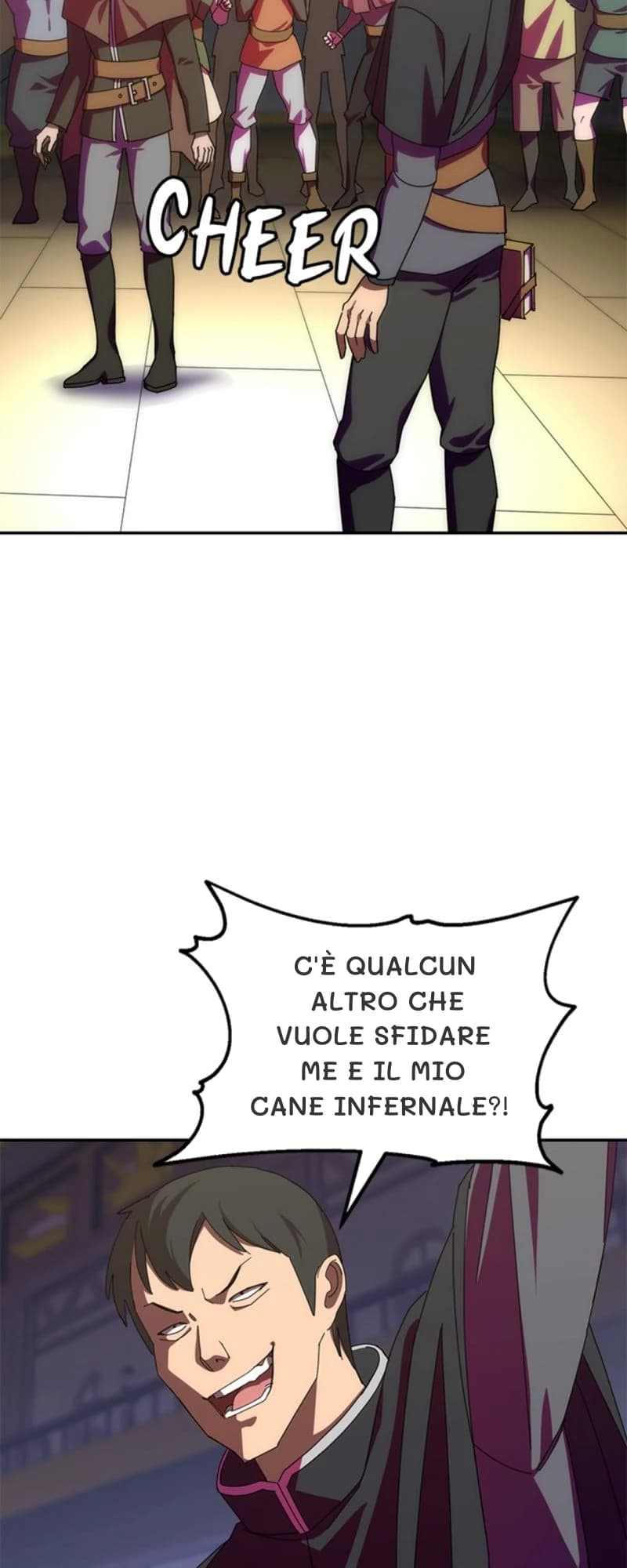 C'è qualcun altro che vuole sfidare me e il mio cane infernale?!