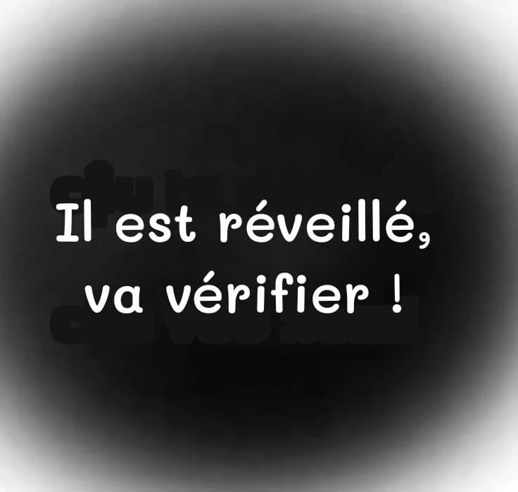 Il est réveillé, va vérifier !