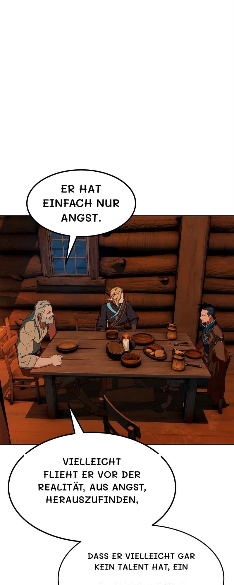 Er hat einfach nur Angst.
Vielleicht flieht er vor der Realität, aus Angst, herauszufinden,
dass er vielleicht gar kein Talent hat, ein