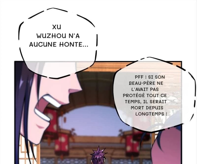 Xu Wuzhou n'a aucune honte...
Pff ! Si son beau-père ne l'avait pas protégé tout ce temps, il serait mort depuis longtemps !