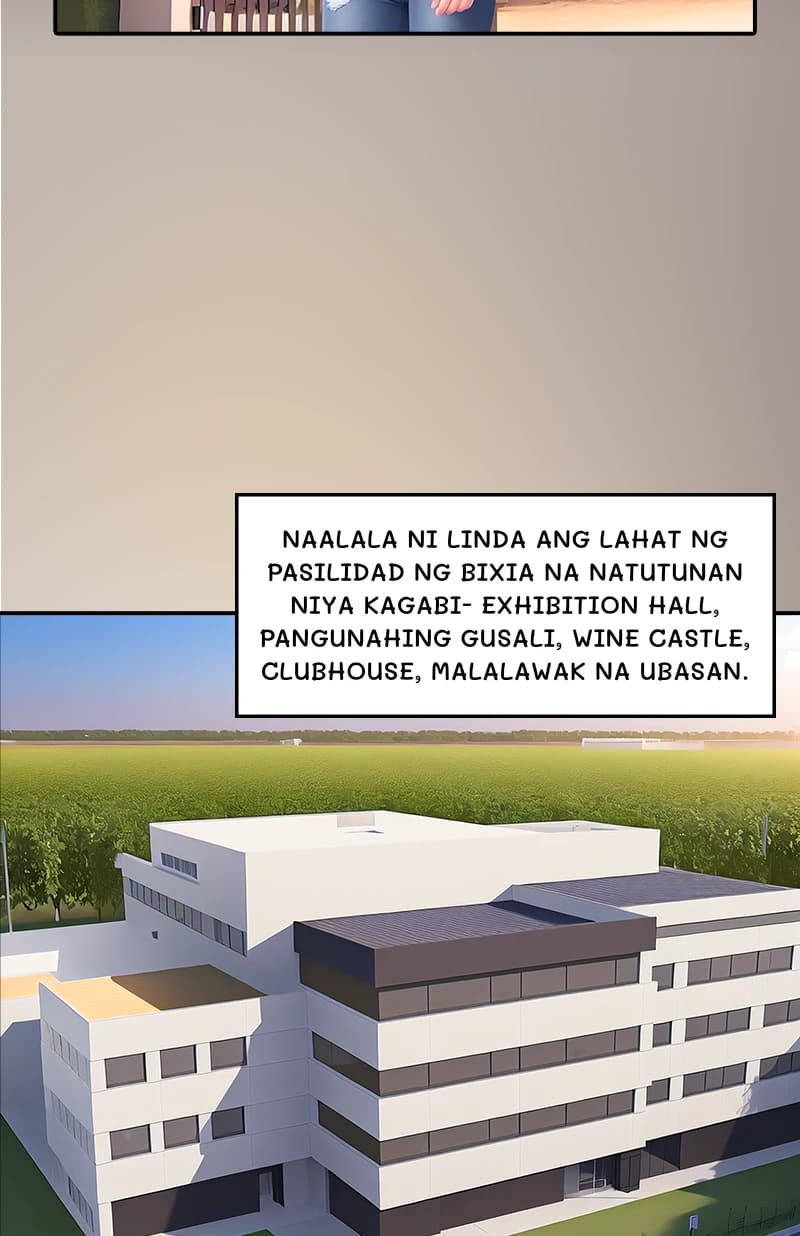 Naalala ni Linda ang lahat ng pasilidad ng bixia na natutunan niya kagabi- exhibition hall, pangunahing gusali, wine castle, clubhouse, malalawak na ubasan.