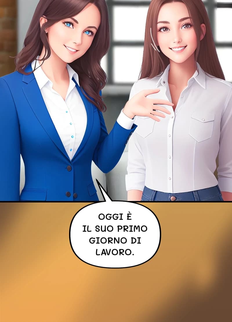 Oggi è il suo primo giorno di lavoro.