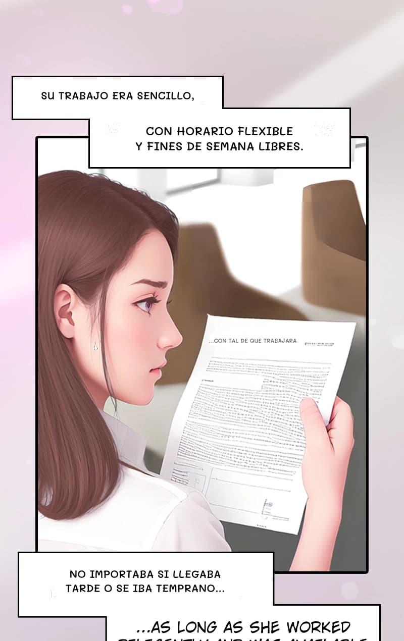 Su trabajo era sencillo,
con horario flexible y fines de semana libres.
No importaba si llegaba tarde o se iba temprano...
...con tal de que trabajara