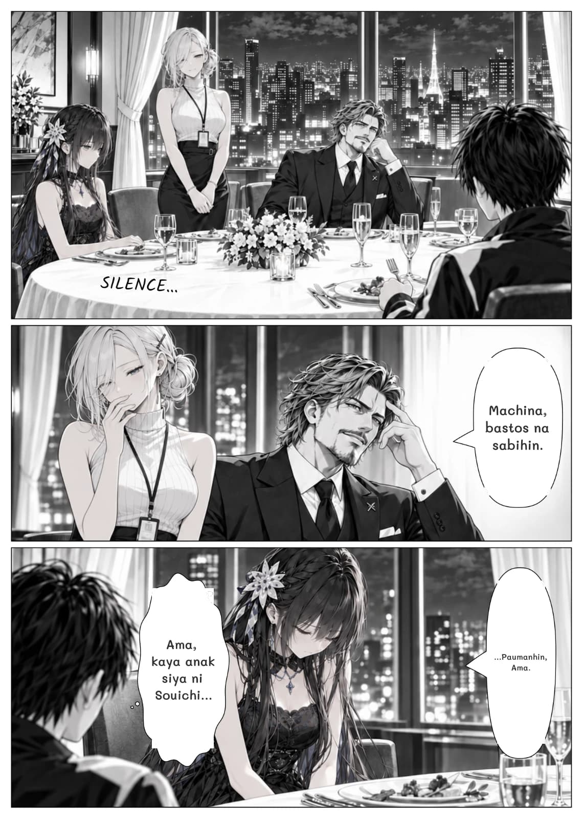 Machina, bastos na sabihin.
...Paumanhin, Ama.
Ama, kaya anak siya ni Souichi...