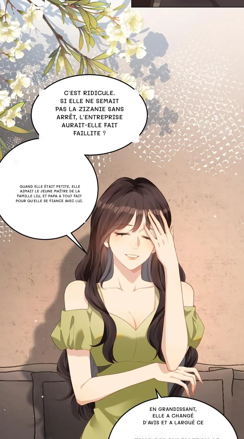 C'est ridicule. Si elle ne semait pas la zizanie sans arrêt, l'entreprise aurait-elle fait faillite ?
Quand elle était petite, elle aimait le jeune maître de la famille Liu, et papa a tout fait pour qu'elle se fiance avec lui.
En grandissant, elle a changé d'avis et a largué ce