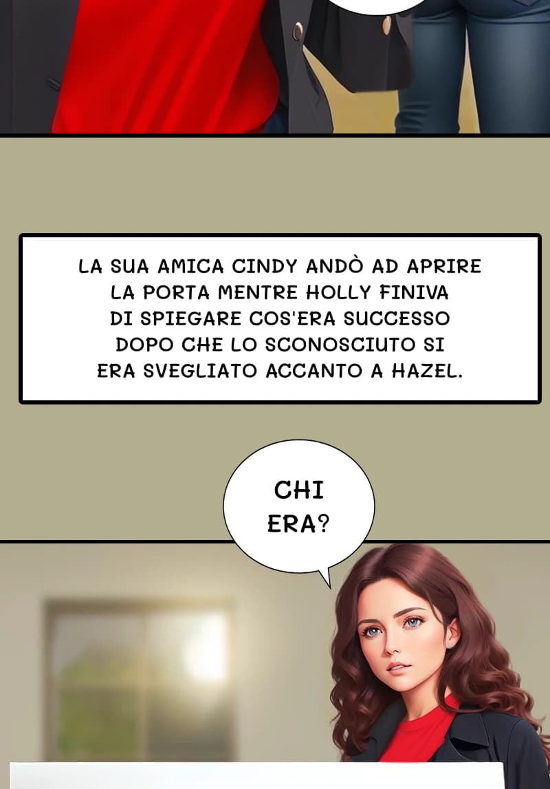 LA SUA AMICA CINDY ANDÒ AD APRIRE LA PORTA MENTRE HOLLY FINIVA DI SPIEGARE COS'ERA SUCCESSO DOPO CHE LO SCONOSCIUTO SI ERA SVEGLIATO ACCANTO A HAZEL.
CHI ERA?