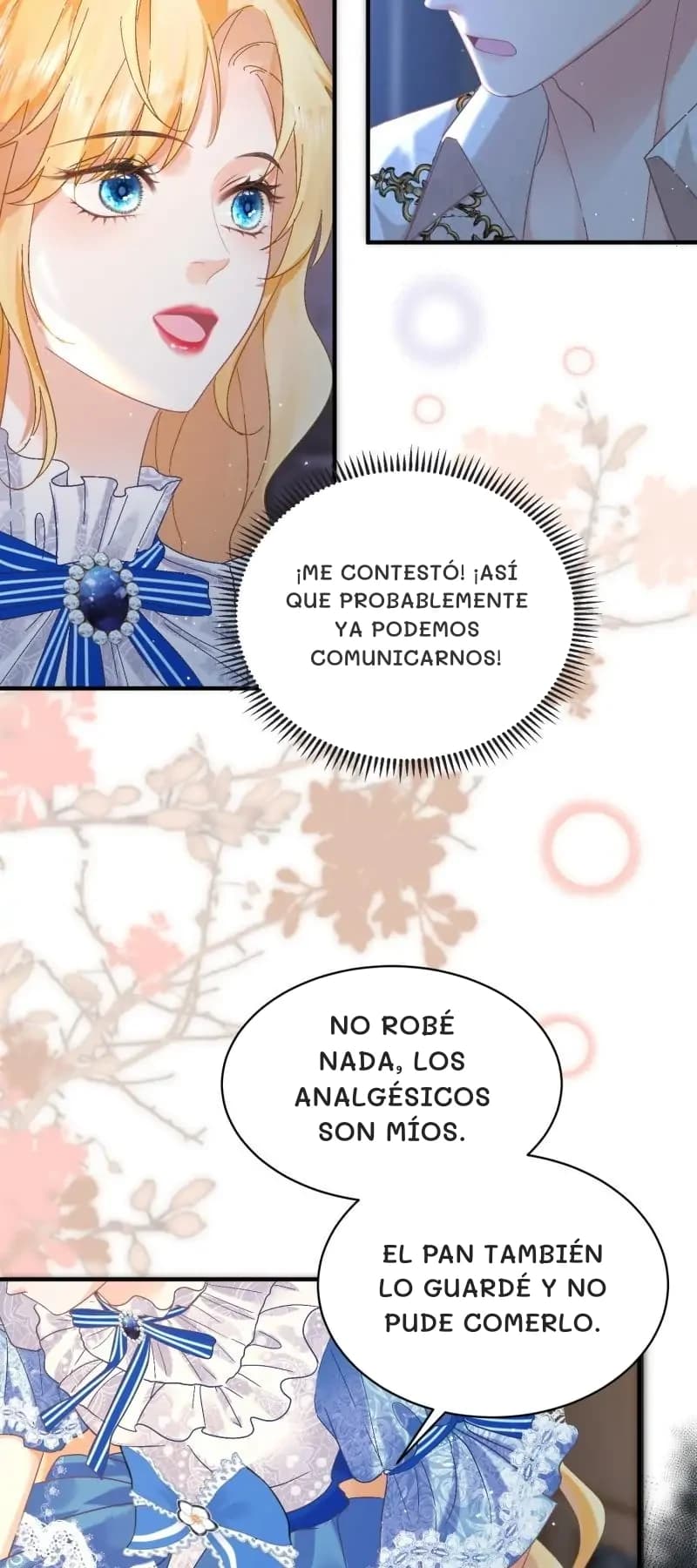 ¡Me contestó! ¡Así que probablemente ya podemos comunicarnos!
No robé nada, los analgésicos son míos.
El pan también lo guardé y no pude comerlo.