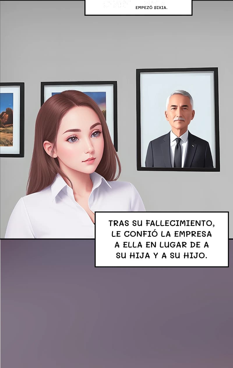 Empezó Bixia.
Tras su fallecimiento, le confió la empresa a ella en lugar de a su hija y a su hijo.