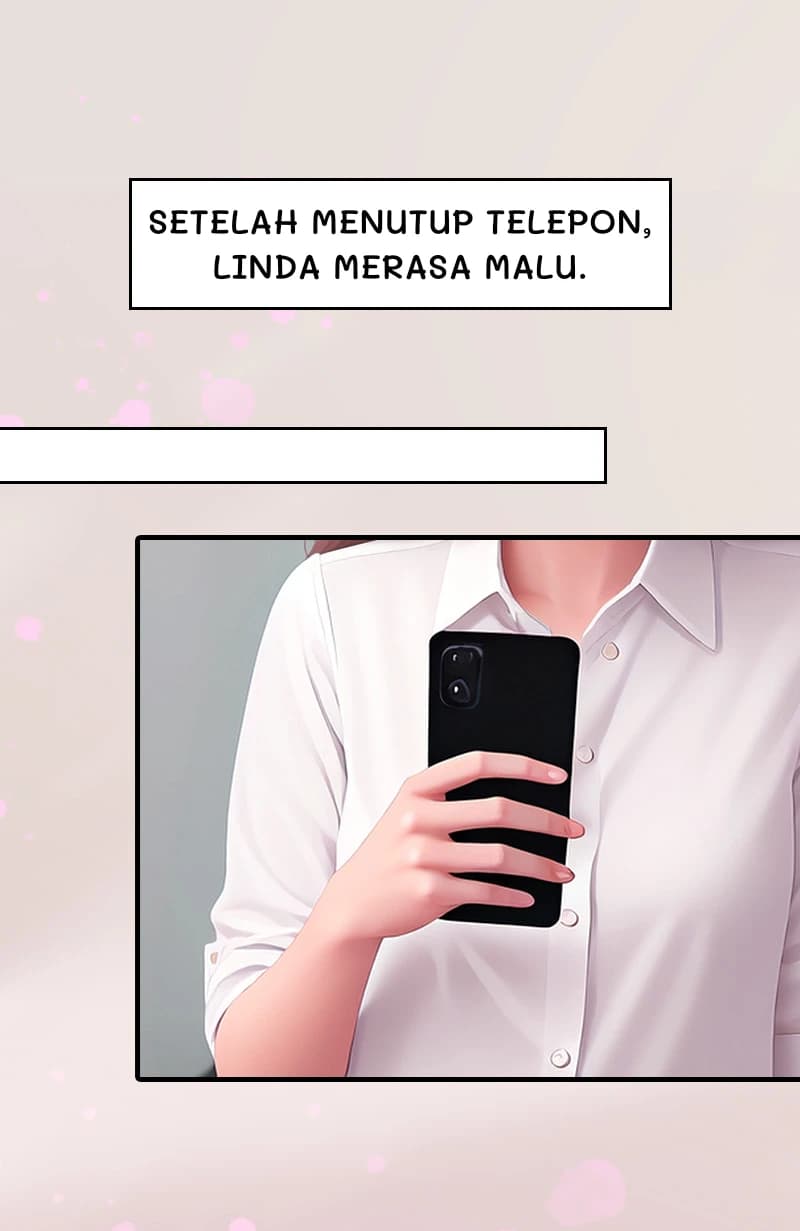 Setelah menutup telepon, Linda merasa malu.