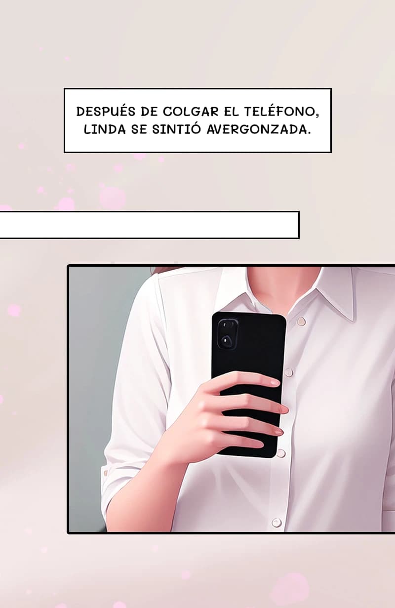 Después de colgar el teléfono, Linda se sintió avergonzada.