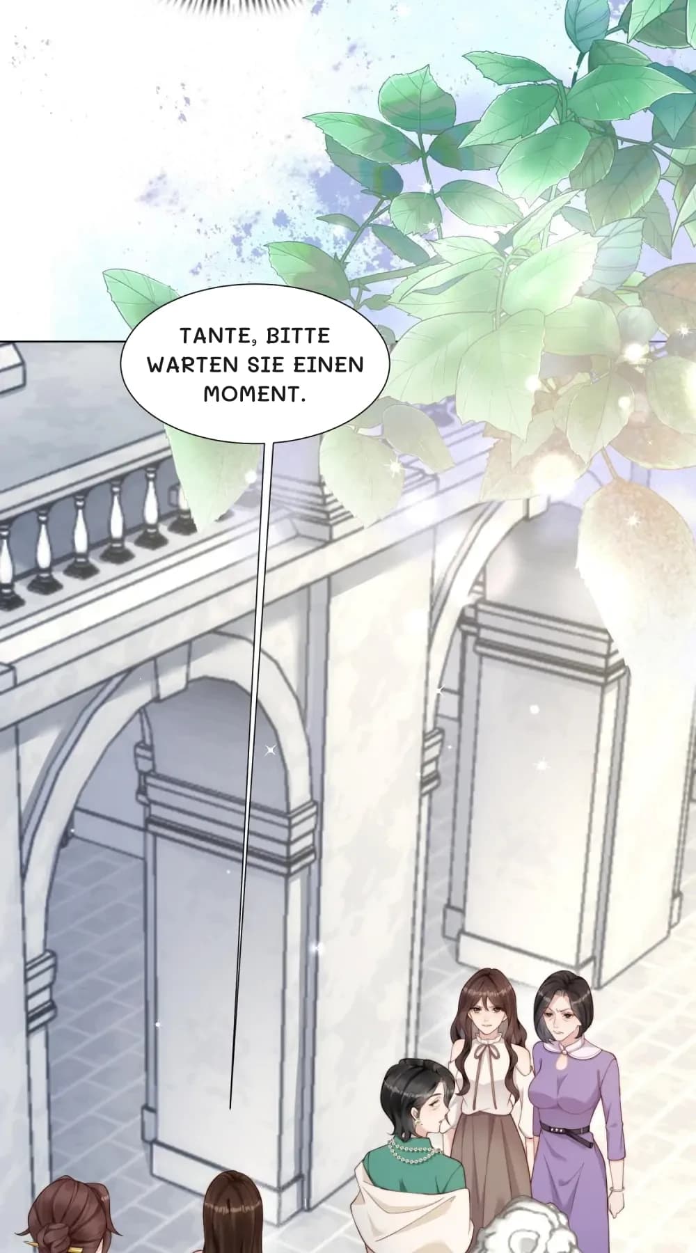 Tante, bitte warten Sie einen Moment.