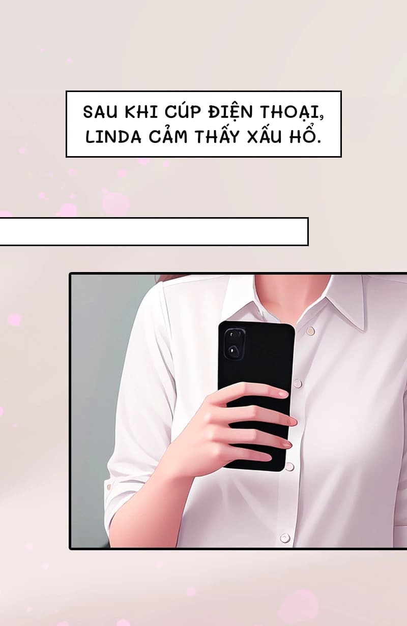 Sau khi cúp điện thoại, Linda cảm thấy xấu hổ.