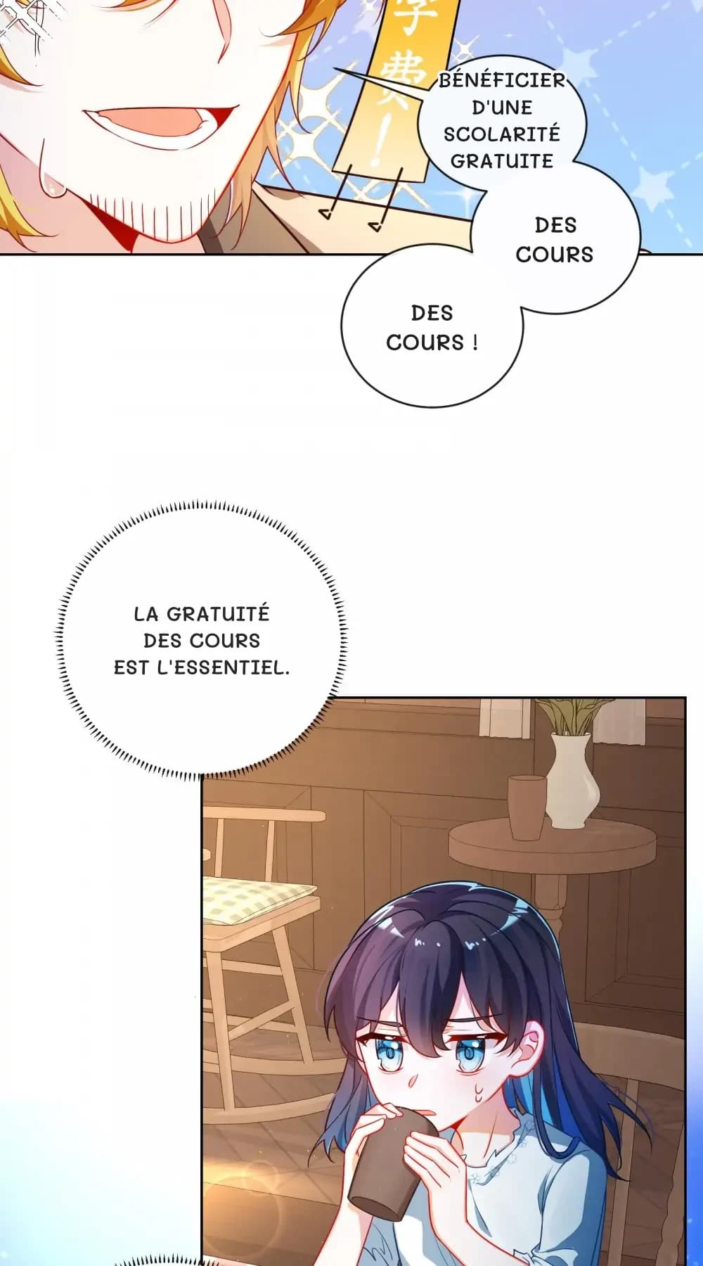 Bénéficier d'une scolarité gratuite
Des cours
Des cours !
La ​​gratuité des cours est l'essentiel.