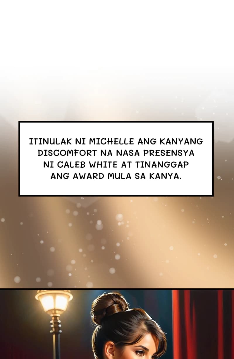 Itinulak ni Michelle ang kanyang discomfort na nasa presensya ni caleb white at tinanggap ang award mula sa kanya.