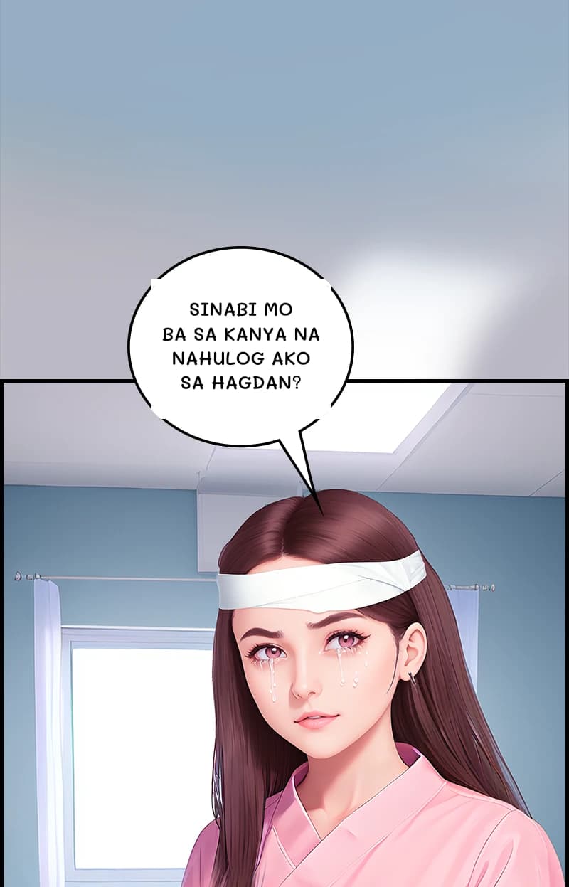 Sinabi mo ba sa kanya na nahulog ako sa hagdan?