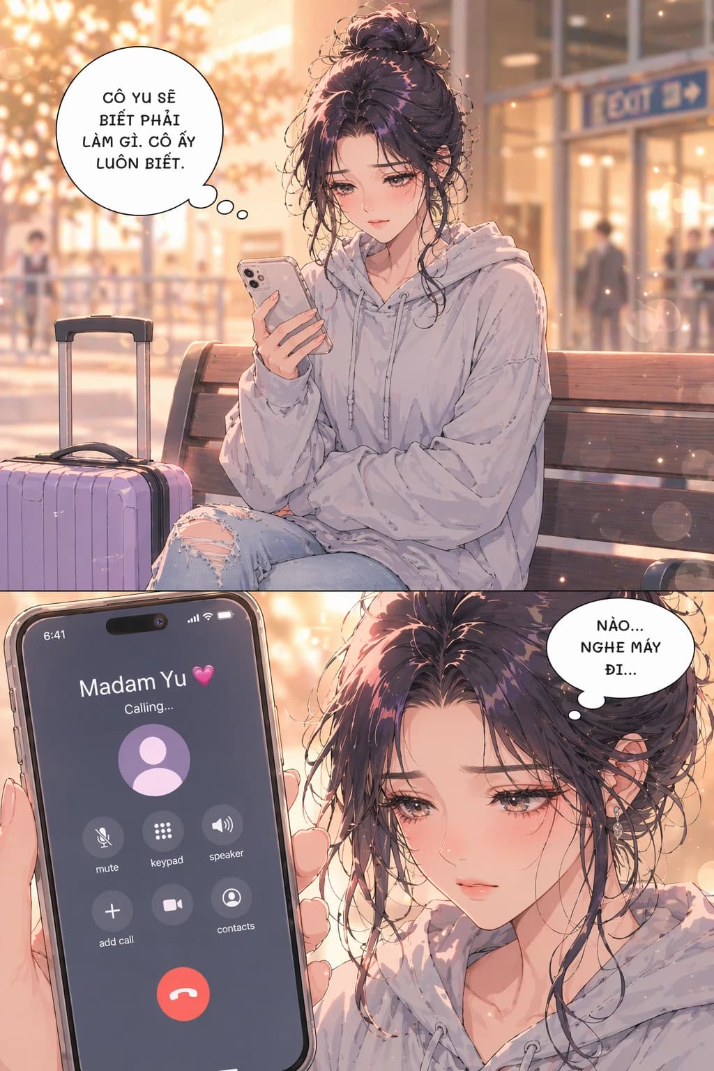 CÔ YU SẼ BIẾT PHẢI LÀM GÌ. CÔ ẤY LUÔN BIẾT.
Nào... nghe máy đi...