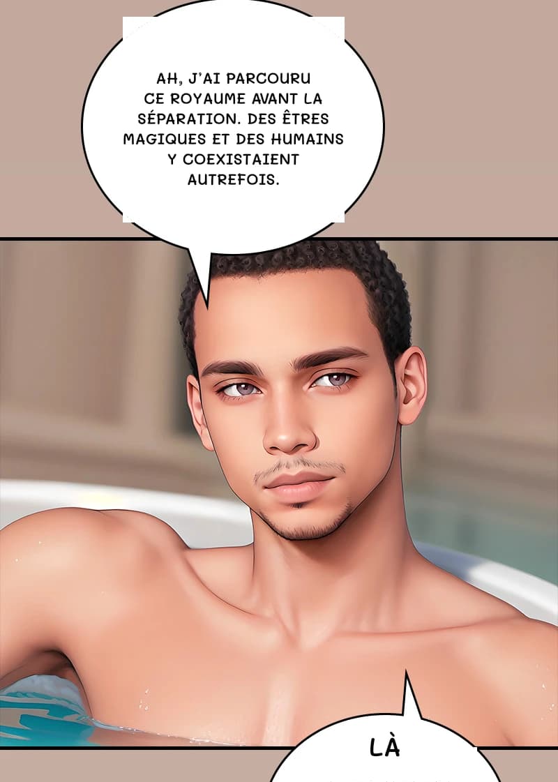 Ah, j’ai parcouru ce royaume avant la séparation. Des êtres magiques et des humains y coexistaient autrefois.
Là