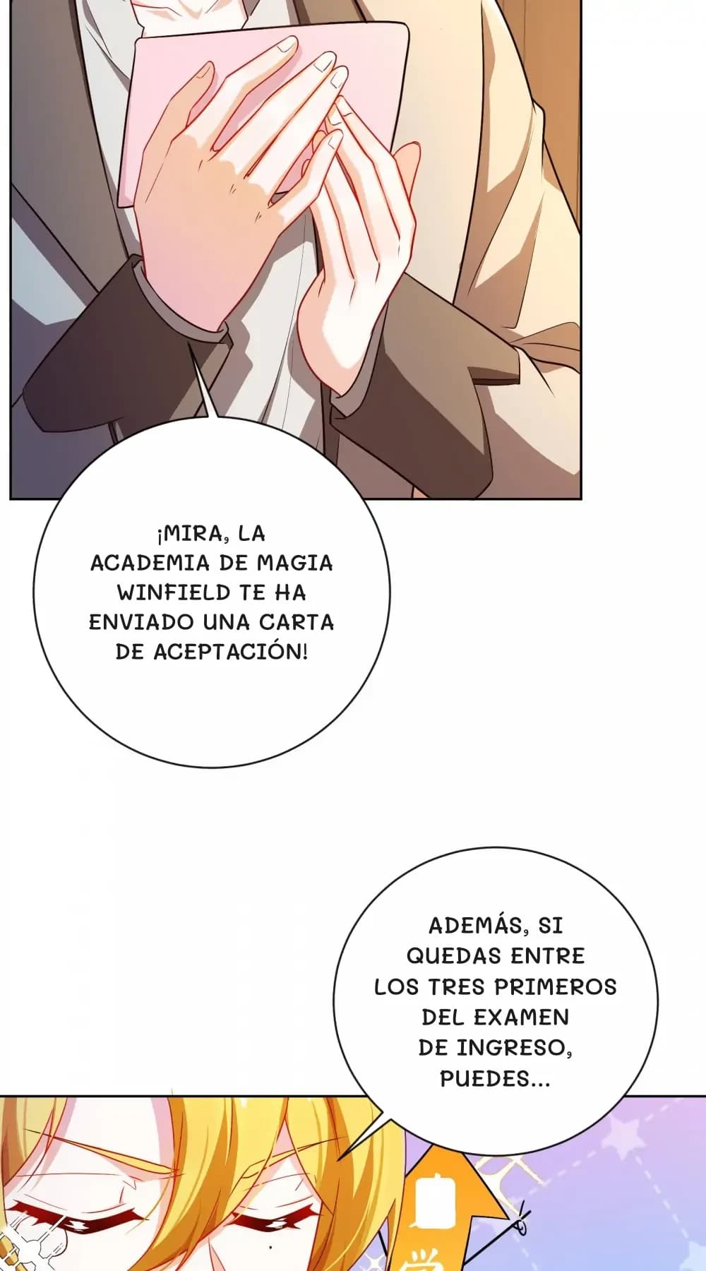 ¡Mira, la Academia de Magia Winfield te ha enviado una carta de aceptación!
Además, si quedas entre los tres primeros del examen de ingreso, puedes...