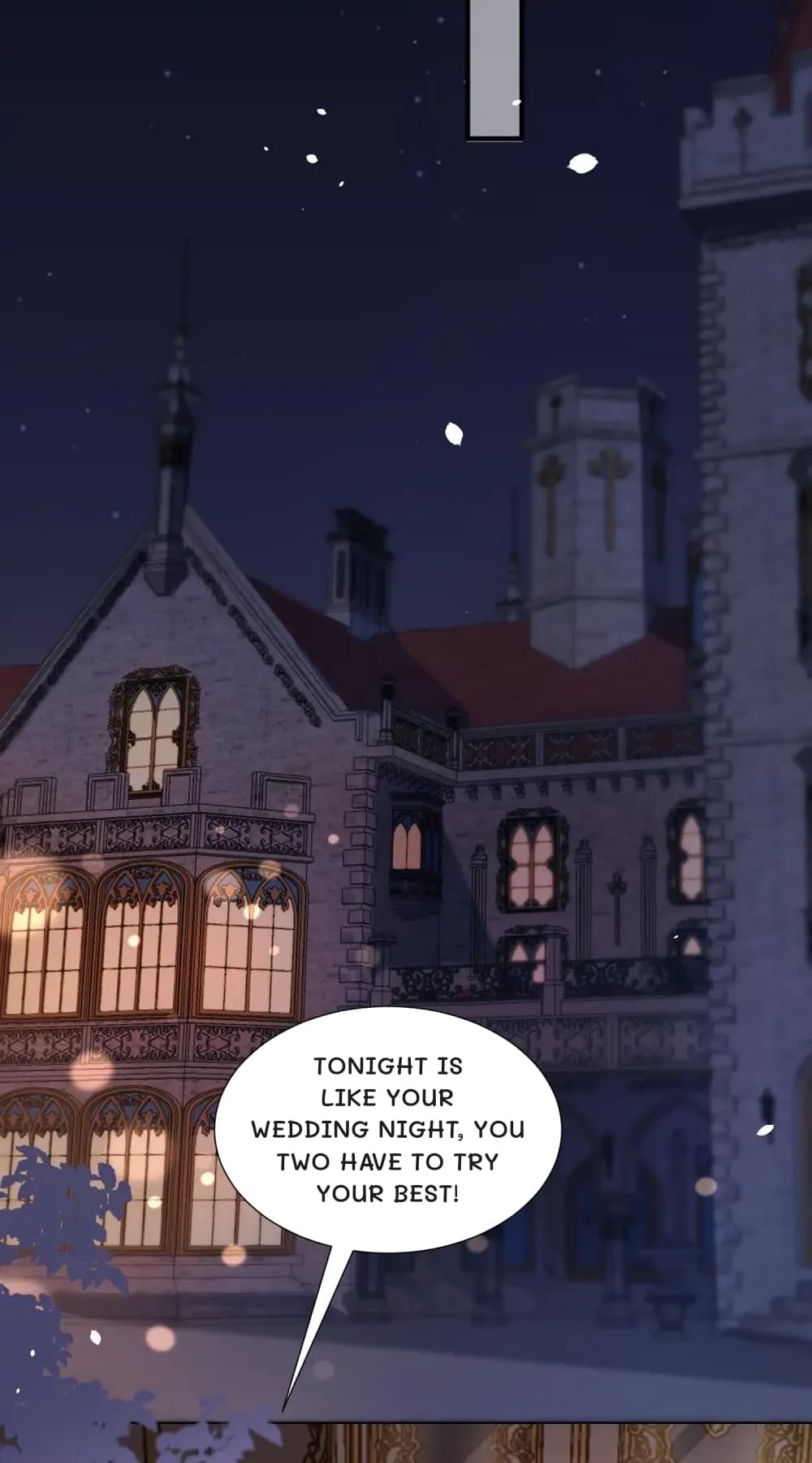 Tonight is like your wedding night, you two have to try your best!