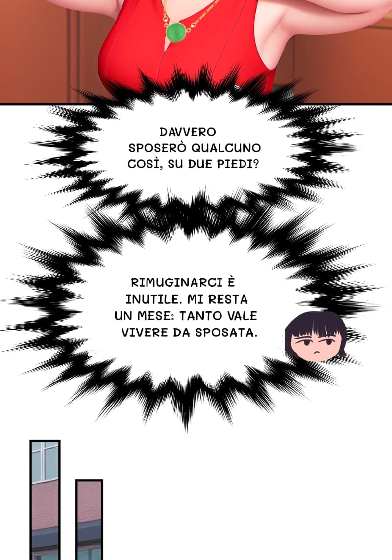 DAVVERO SPOSERÒ QUALCUNO COSÌ, SU DUE PIEDI?
RIMUGINARCI È INUTILE. MI RESTA UN MESE: TANTO VALE VIVERE DA SPOSATA.