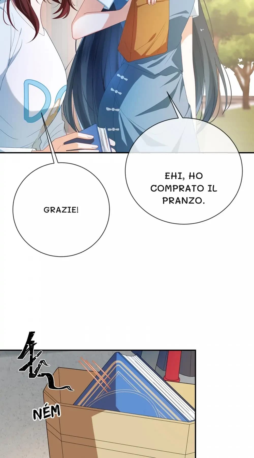 Ehi, ho comprato il pranzo.
Grazie!