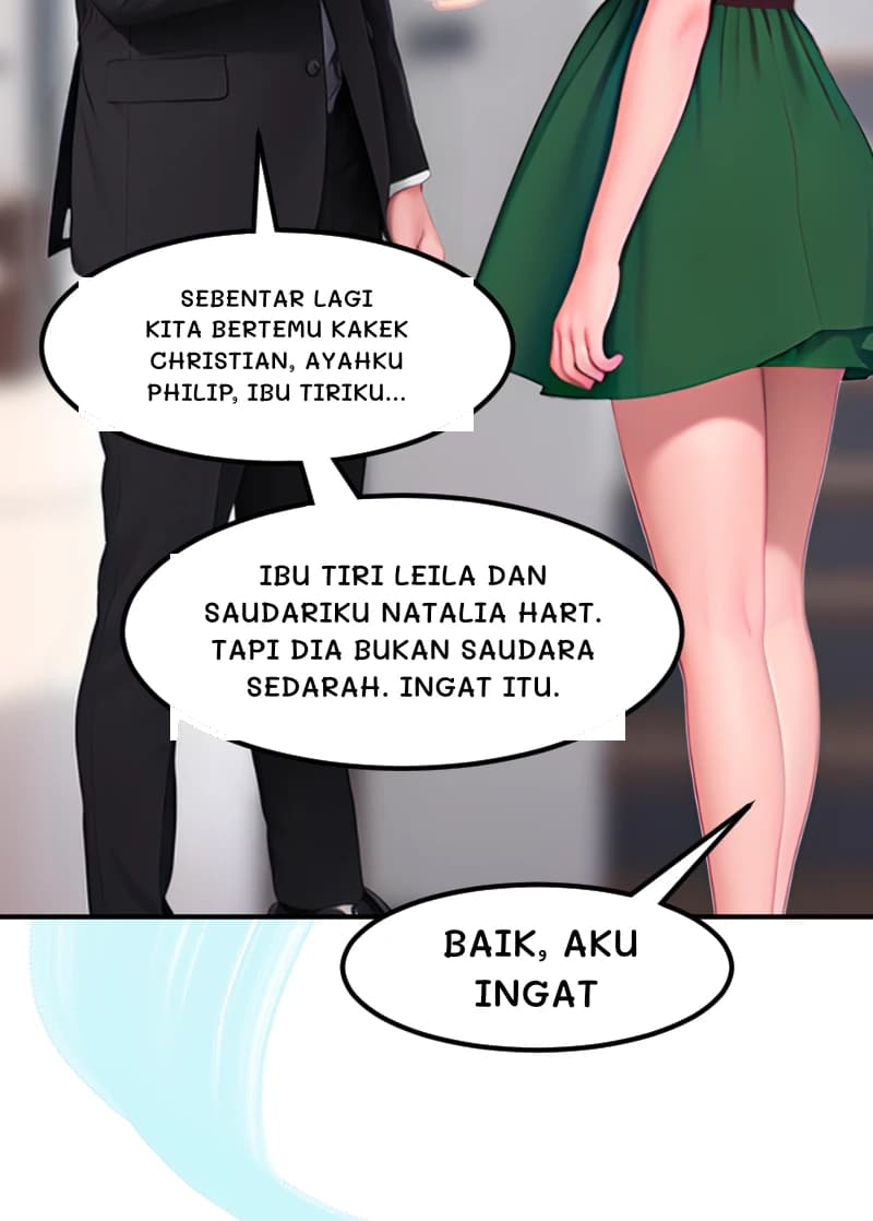 SEBENTAR LAGI KITA BERTEMU KAKEK CHRISTIAN, AYAHKU PHILIP, IBU TIRIKU...
IBU TIRI LEILA DAN SAUDARIKU NATALIA HART. TAPI DIA BUKAN SAUDARA SEDARAH. INGAT ITU.
BAIK, AKU INGAT