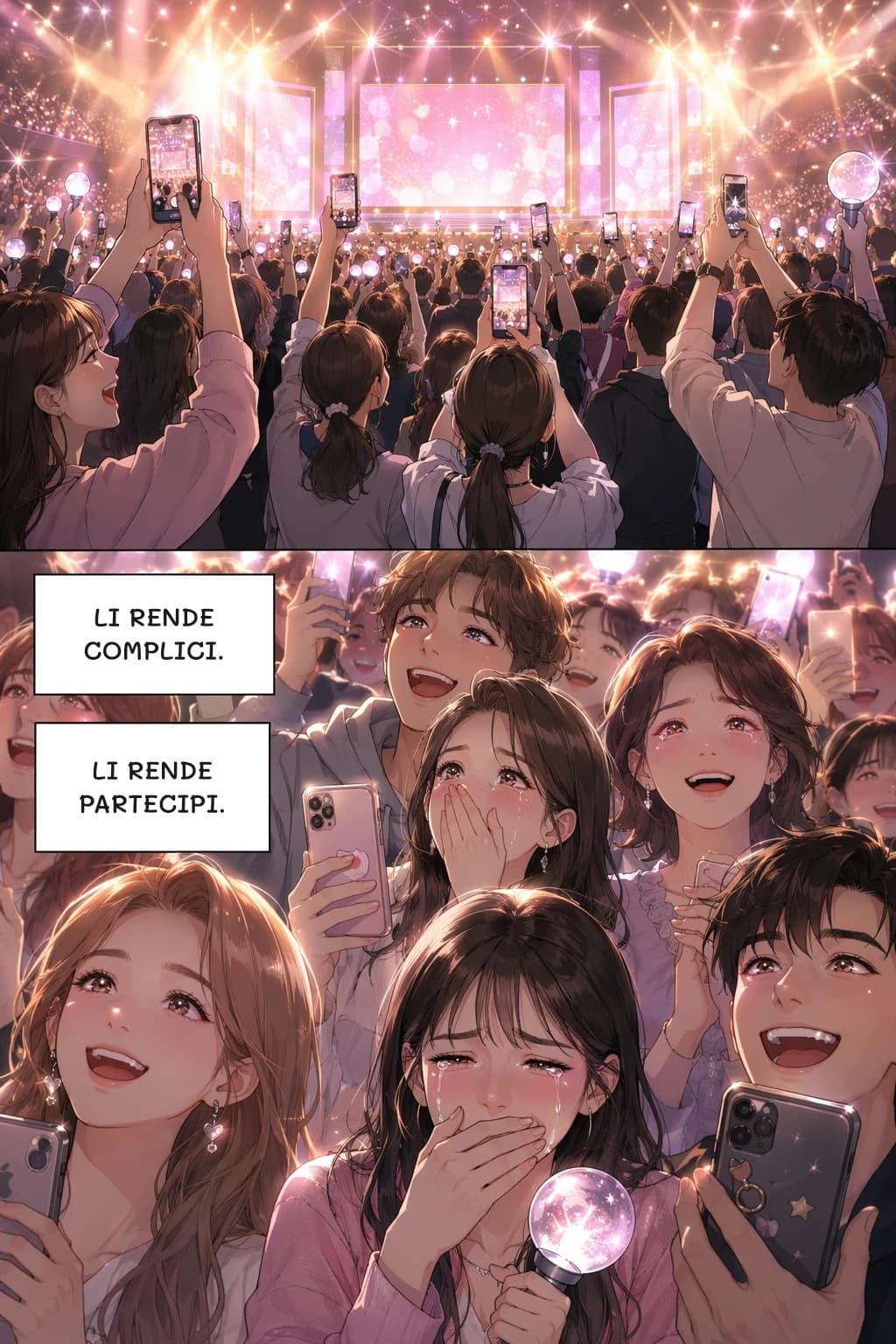 Li rende complici.
Li rende partecipi.