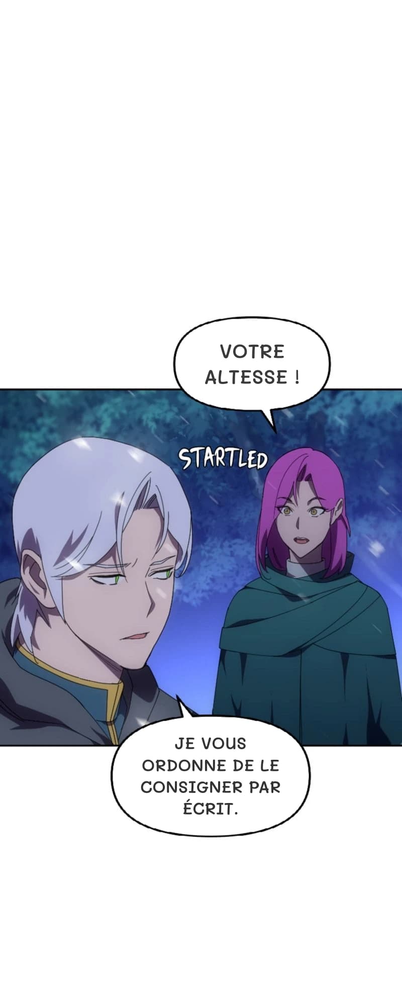 Votre Altesse !
Je vous ordonne de le consigner par écrit.