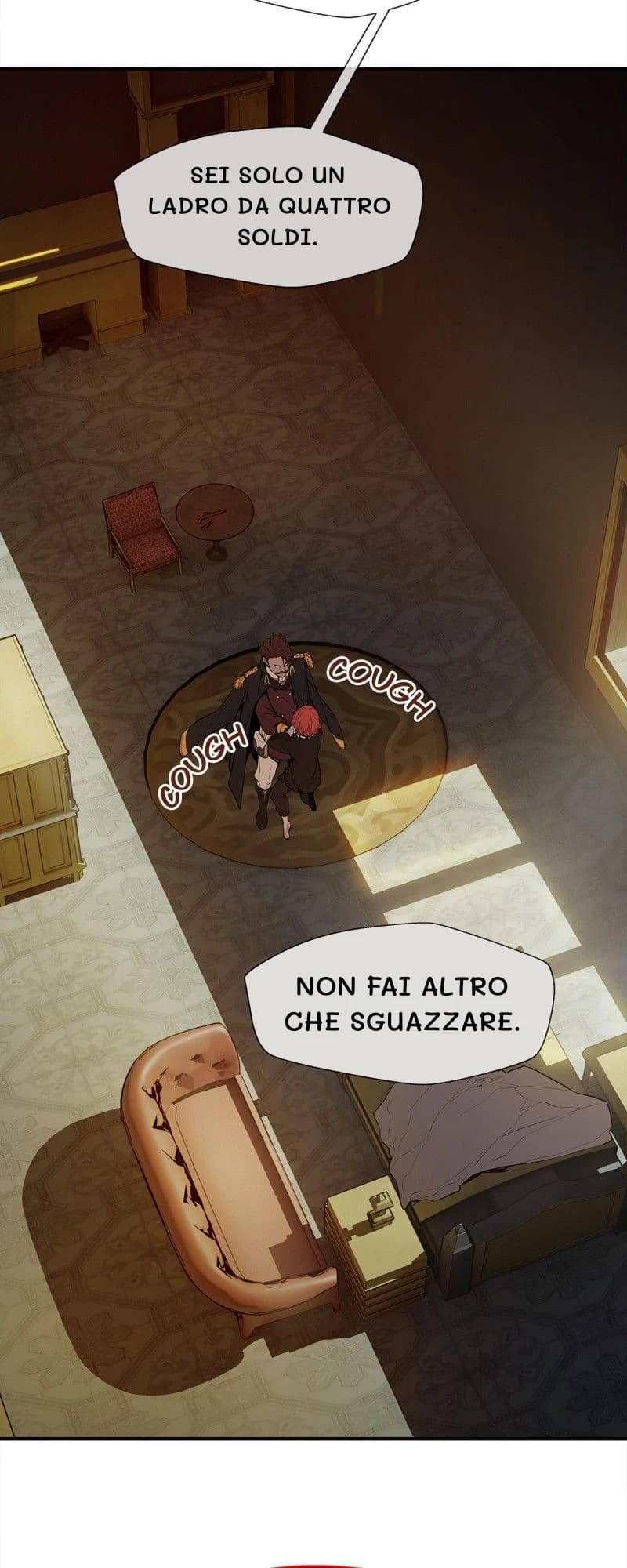 Sei solo un ladro da quattro soldi.
Non fai altro che sguazzare.