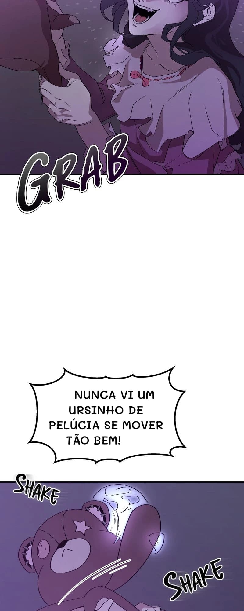 Nunca vi um ursinho de pelúcia se mover tão bem!