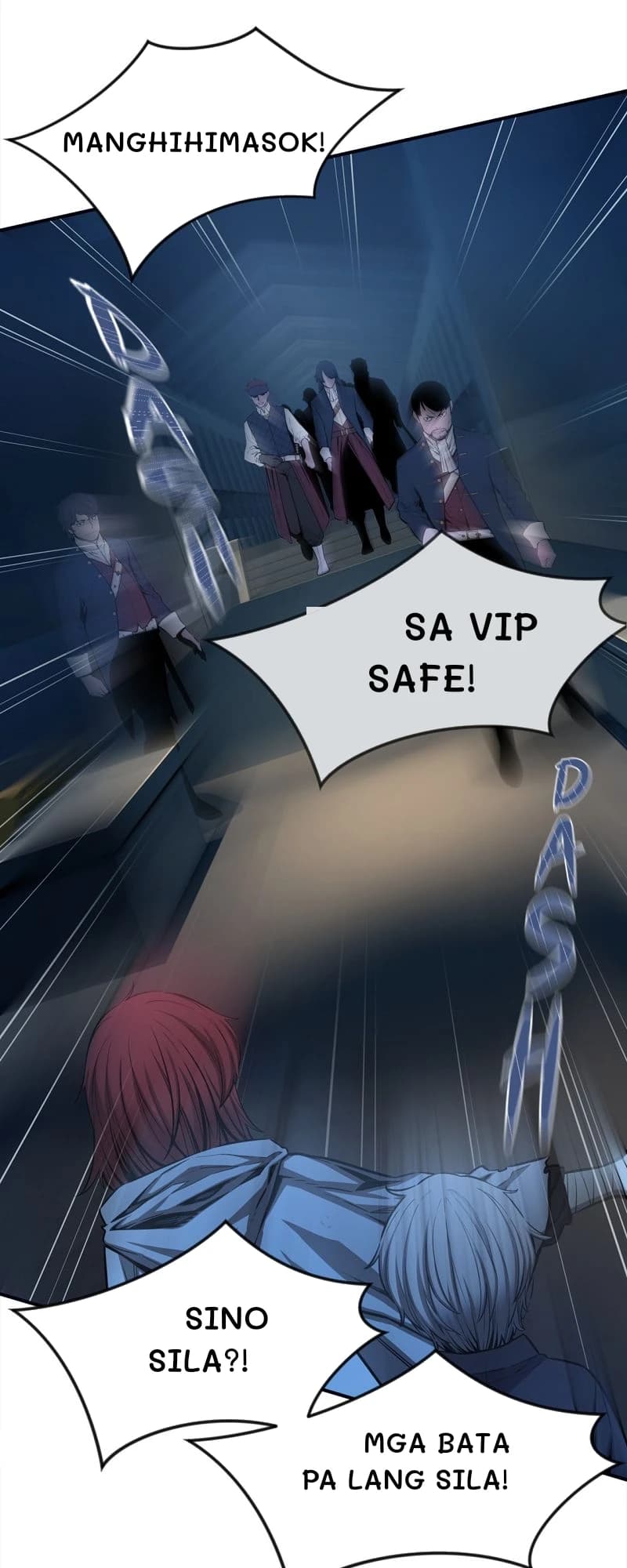 Manghihimasok!
Sa vip safe!
Sino sila?!
Mga bata pa lang sila!