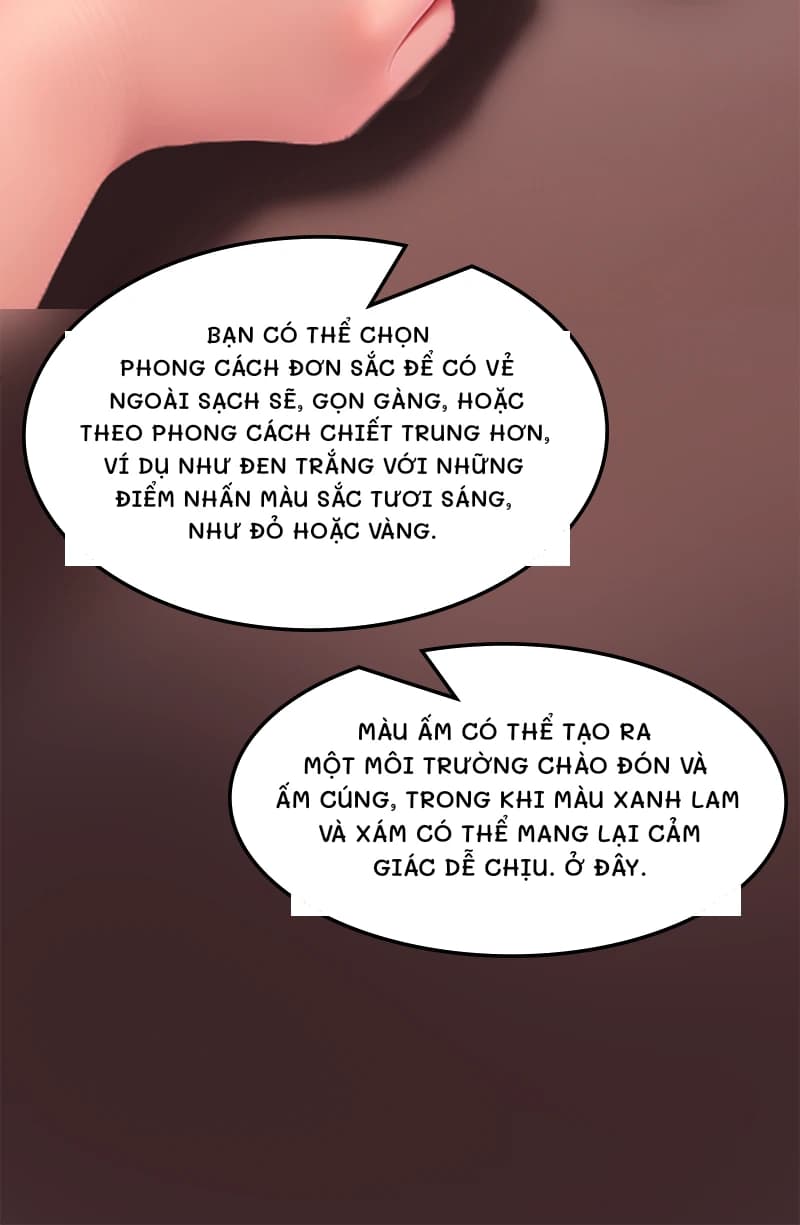 Bạn có thể chọn phong cách đơn sắc để có vẻ ngoài sạch sẽ, gọn gàng, hoặc theo phong cách chiết trung hơn, ví dụ như đen trắng với những điểm nhấn màu sắc tươi sáng, như đỏ hoặc vàng.
Màu ấm có thể tạo ra một môi trường chào đón và ấm cúng, trong khi màu xanh lam và xám có thể mang lại cảm giác dễ chịu. Ở đây.