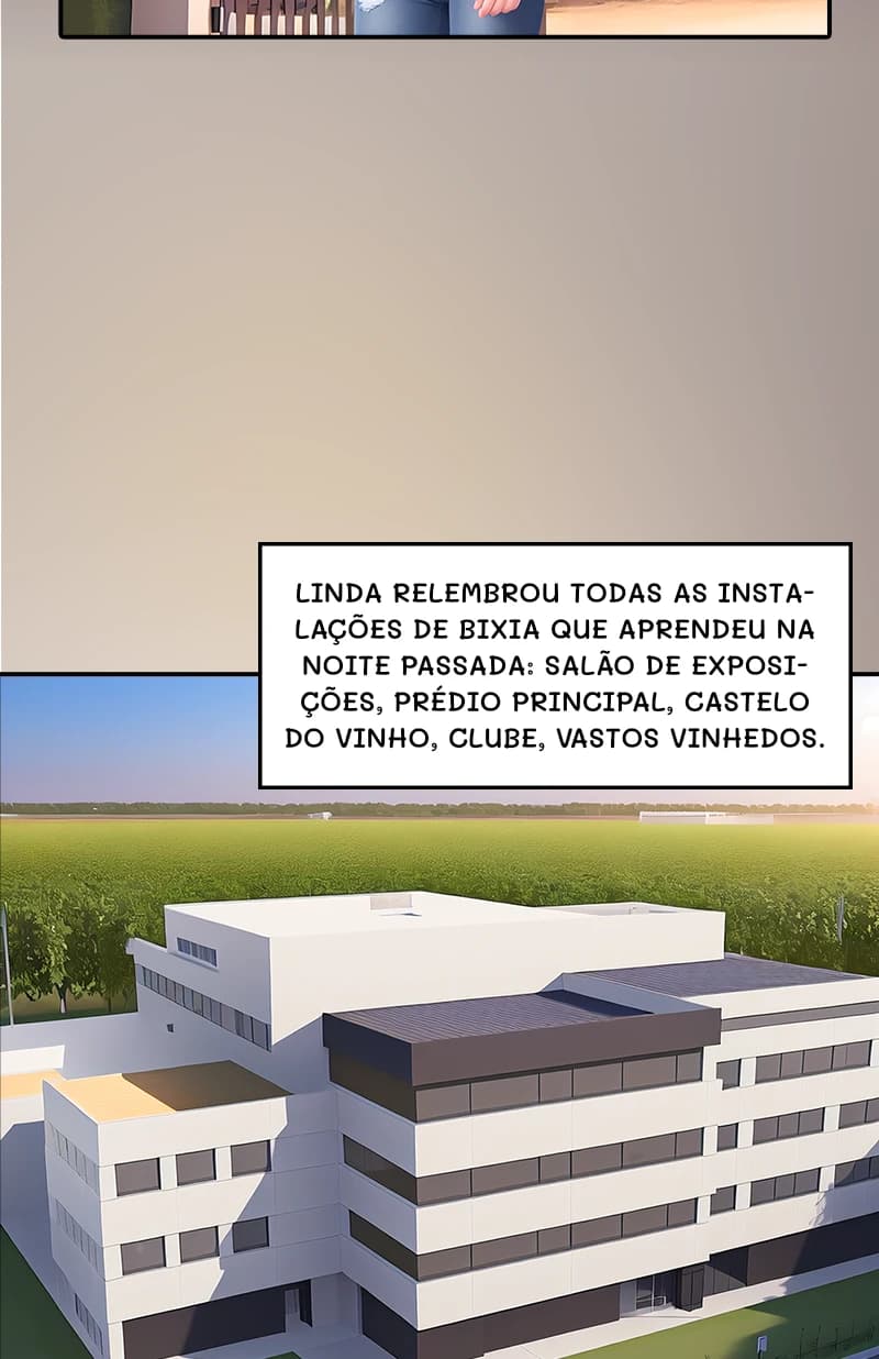 Linda relembrou todas as instalações de Bixia que aprendeu na noite passada: salão de exposições, prédio principal, castelo do vinho, clube, vastos vinhedos.