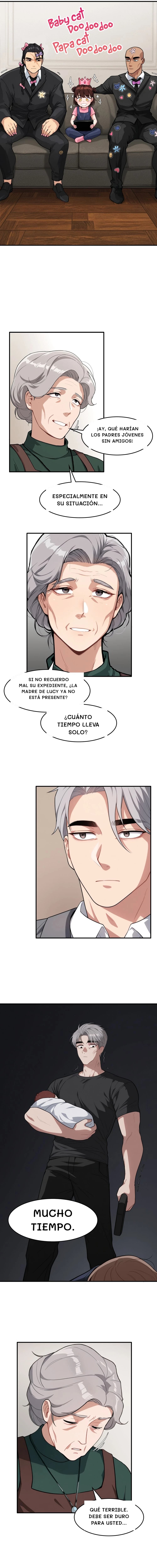 ¡Ay, qué harían los padres jóvenes sin amigos!
Especialmente en su situación...
Si no recuerdo mal su expediente, ¿la madre de Lucy ya no está presente?
¿Cuánto tiempo lleva solo?
Mucho tiempo.
Qué terrible. Debe ser duro para usted...