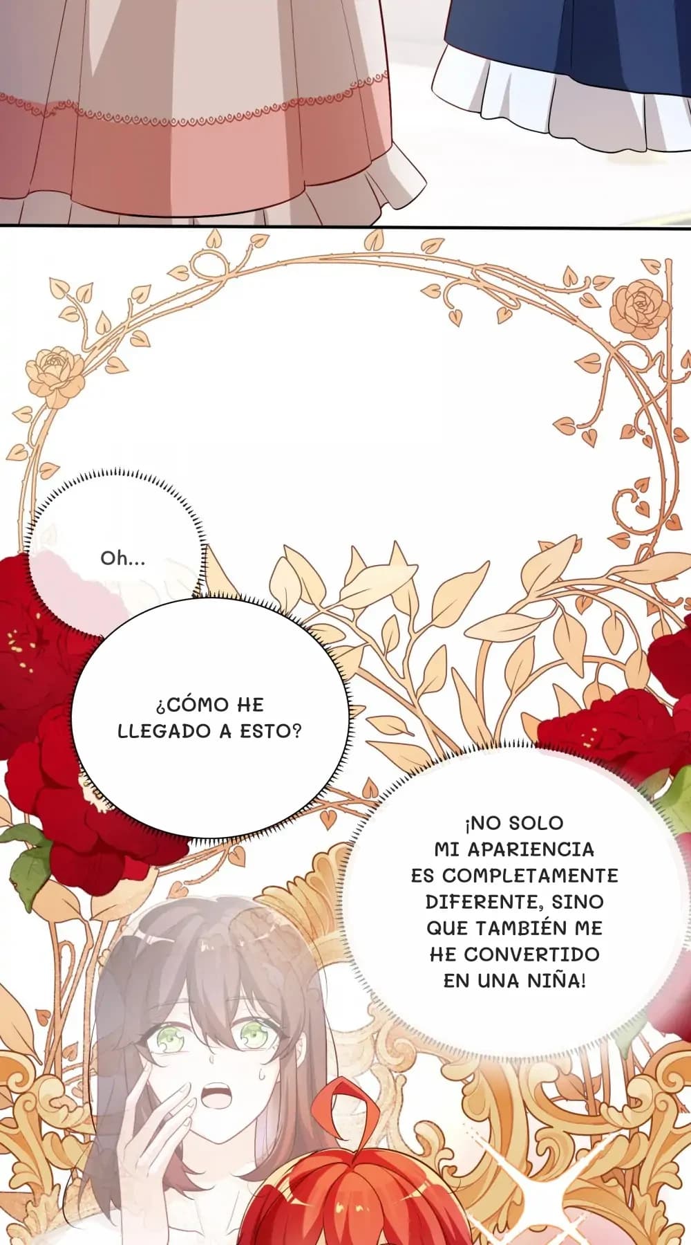 Oh...
¿Cómo he llegado a esto?
¡No solo mi apariencia es completamente diferente, sino que también me he convertido en una niña!