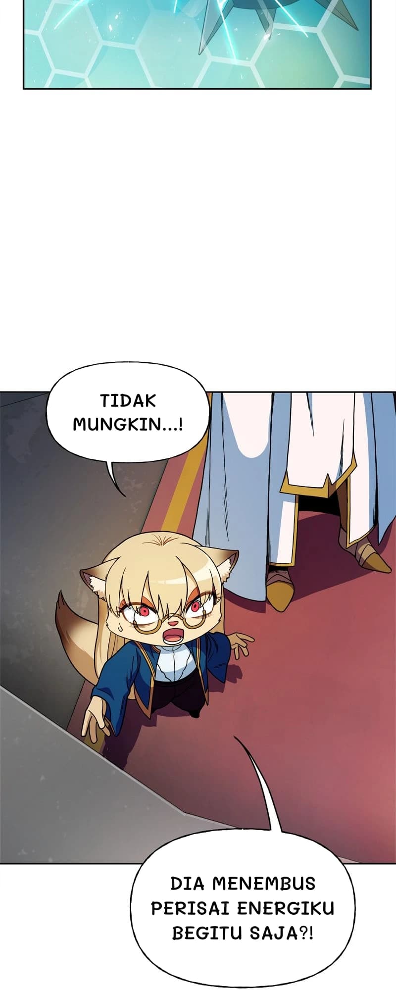 Tidak mungkin...!
Dia menembus perisai energiku begitu saja?!