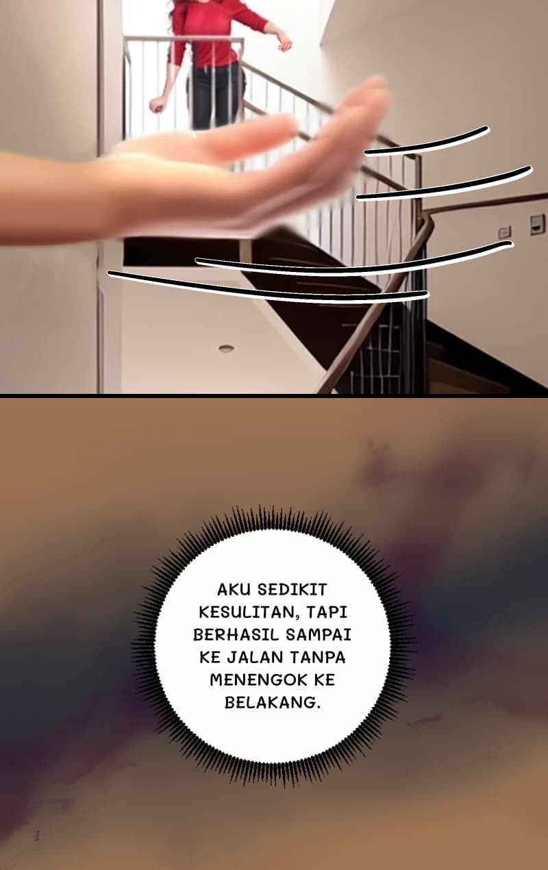 AKU SEDIKIT KESULITAN, TAPI BERHASIL SAMPAI KE JALAN TANPA MENENGOK KE BELAKANG.