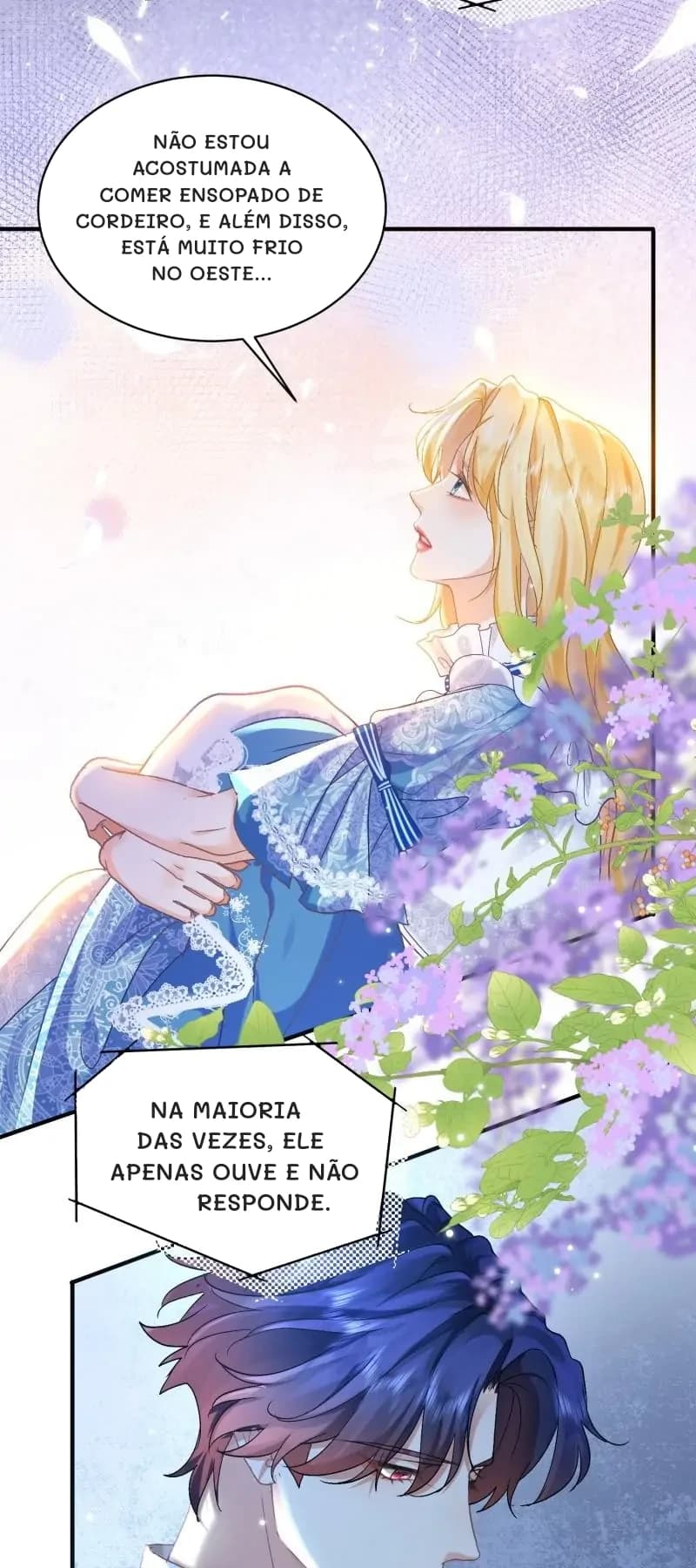 Não estou acostumada a comer ensopado de cordeiro, e além disso, está muito frio no oeste...
Na maioria das vezes, ele apenas ouve e não responde.