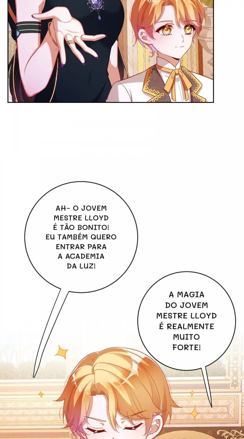 Ah~ O Jovem Mestre Lloyd é tão bonito! Eu também quero entrar para a Academia da Luz!
A magia do Jovem Mestre Lloyd é realmente muito forte!