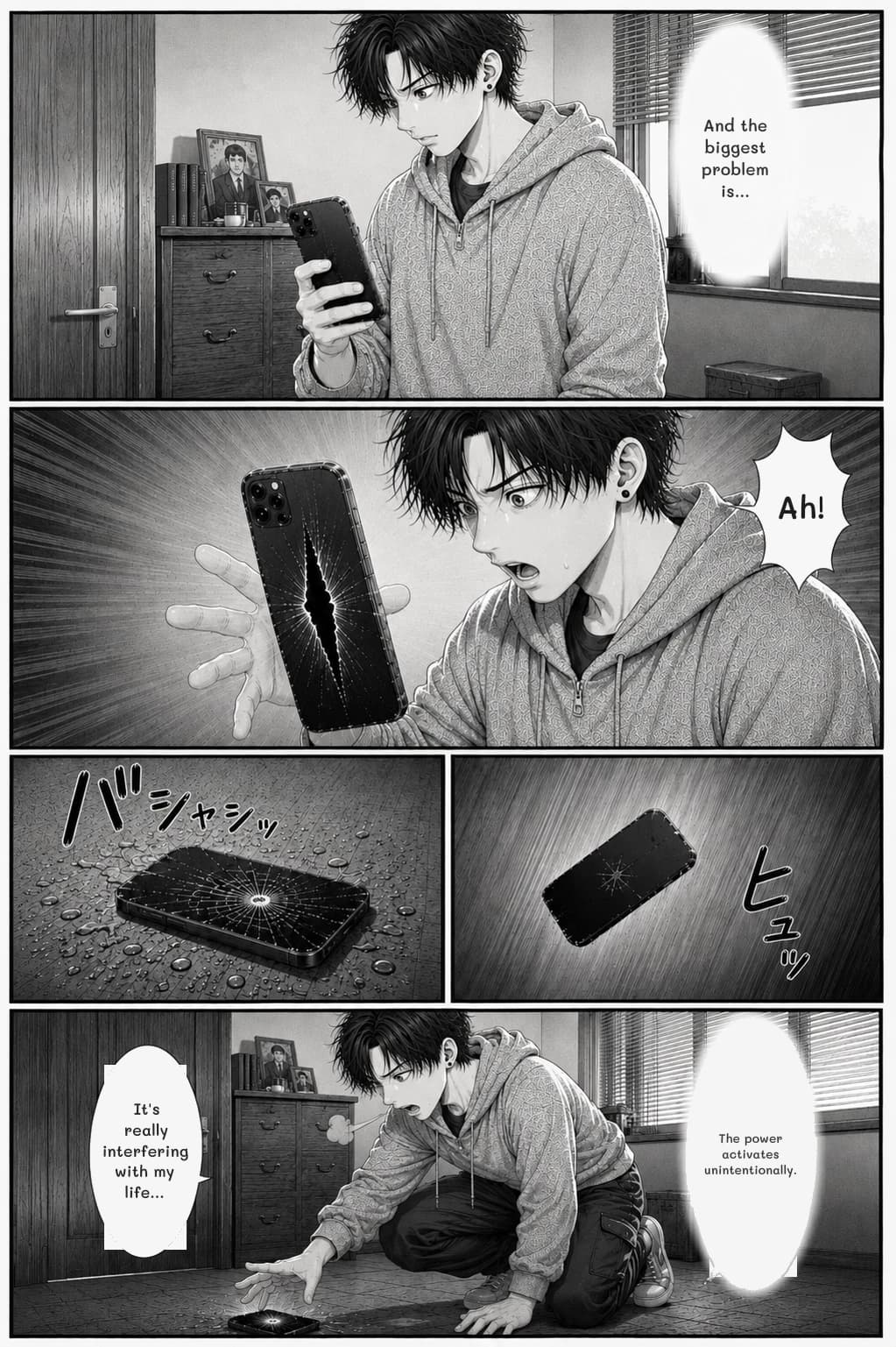 And the biggest problem is...
Ah!
The power activates unintentionally.
It's really interfering with my life...