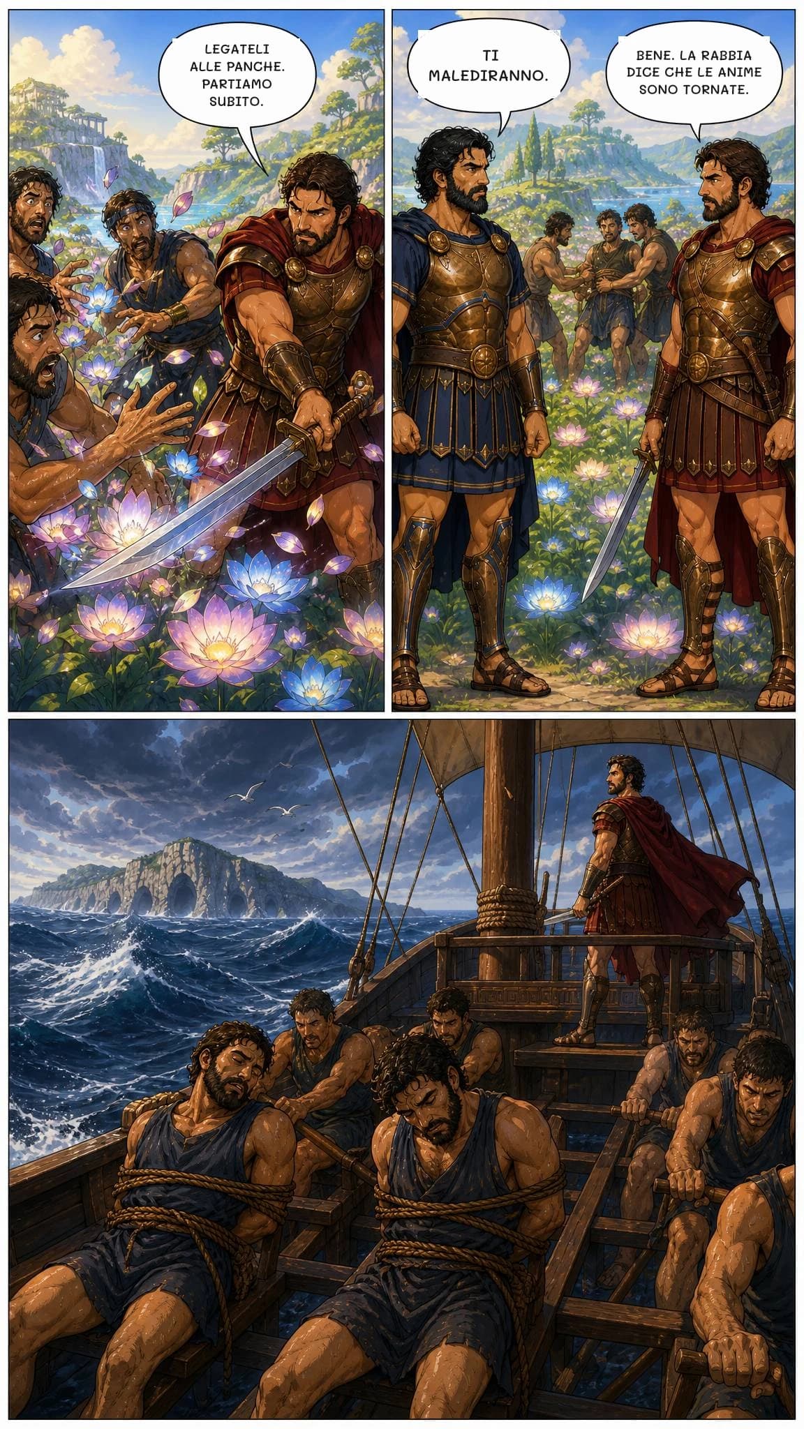 LEGATELI ALLE PANche. PARTIAMO SUBITO.
TI MALEDIRANNO.
BENE. LA RABBIA DICE CHE LE ANIME SONO TORNATE.