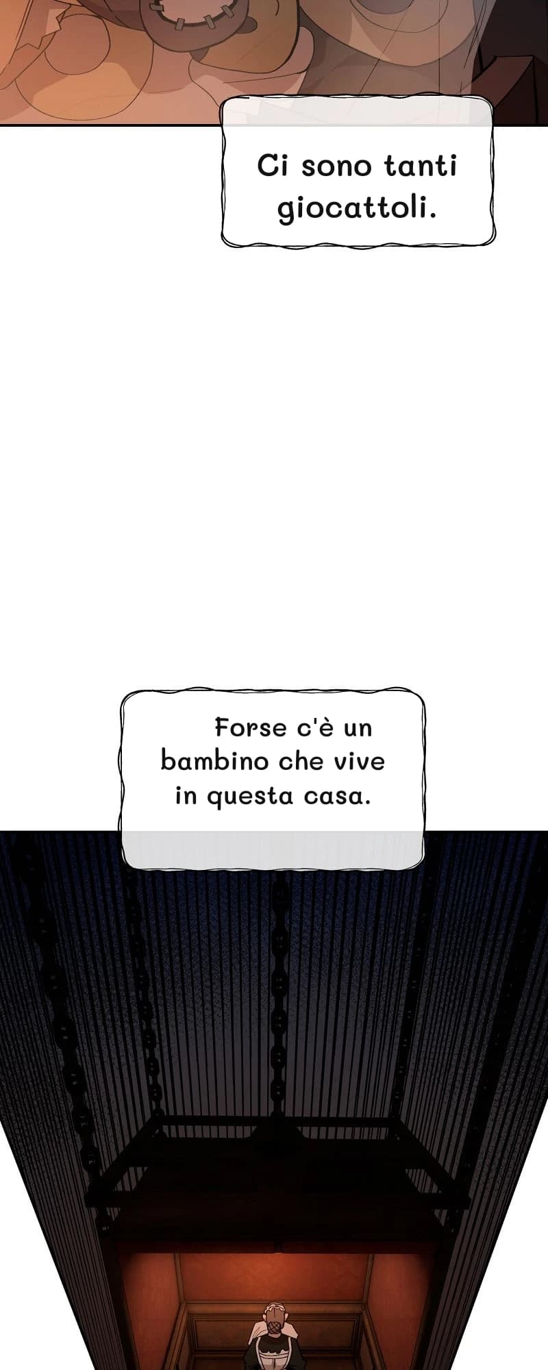 Ci sono tanti giocattoli.
Forse c'è un bambino che vive in questa casa.